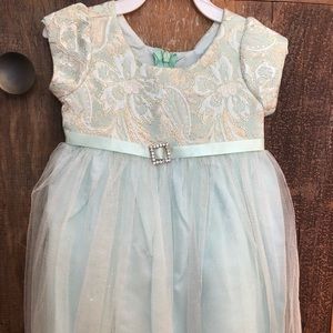 C’Est Chouette Couture Baby Dress - mint
